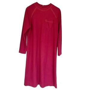 1990s Vintage Long Sleeve Toni Petite Medium Shirt Dress Below the Knee